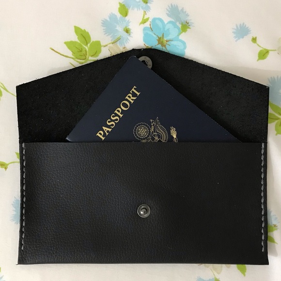 Hand Crafted Handbags - Hand Crafted Black Genuine Leather Wallet Clutch